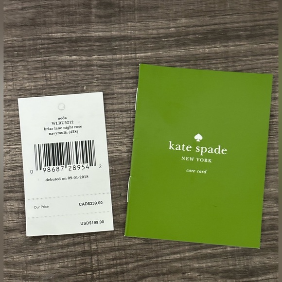 NWT Kate Spade ♠️ Briar Lane Night Rose Wallet - Picture 10 of 12